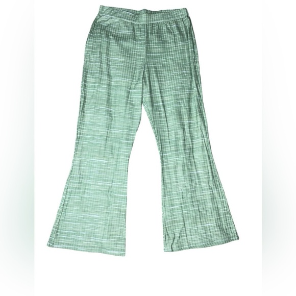 ASOS DESIGN Curve Retro Flare Bell Bottom Pant in 70s Space Dye Sage Size 14 New - Picture 7 of 8